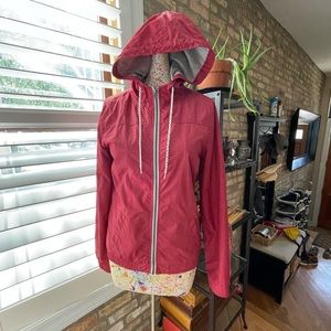 Zine Red Lined Rain Jacket S